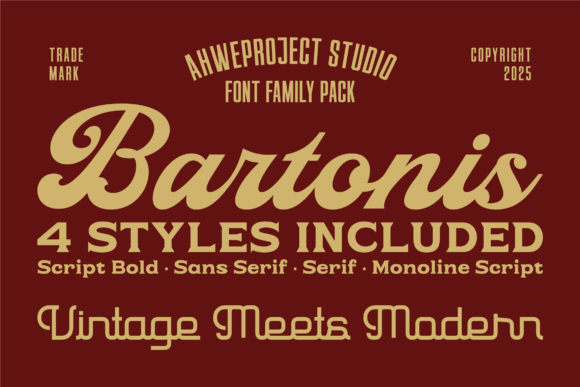 Bartonis: The Vintage Display Typeface for Scroll-Stopping Marketing
