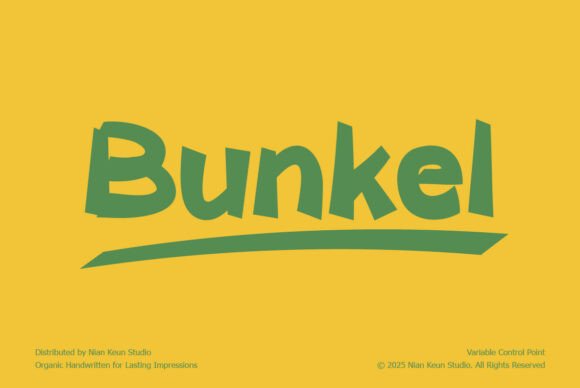 Bunkel Typeface: A Playful Display Font for Memorable Branding
