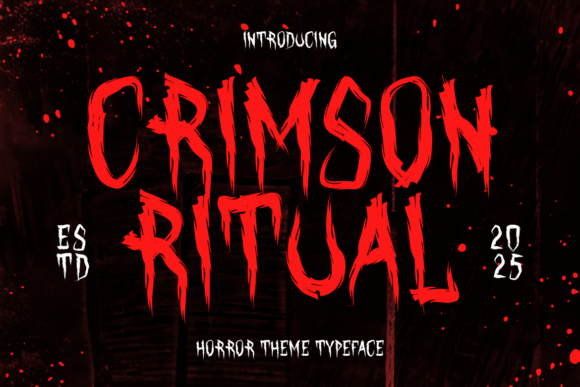 Crimson Ritual: The Perfect Horror Display Font for Bold Branding