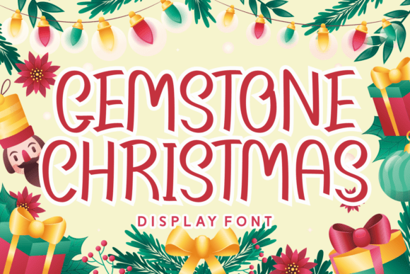 Gemstone Christmas Font for Festive Branding and Holiday Designs