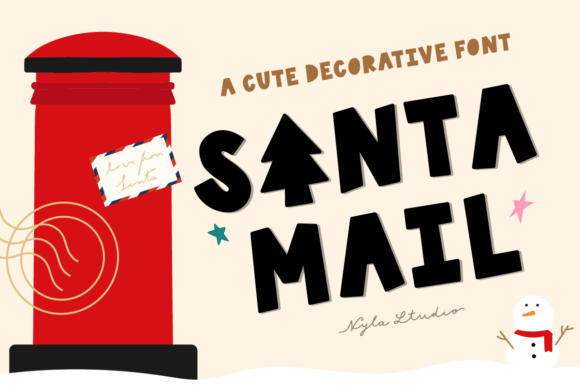 Santa Mail: A Unique Display Font for Seasonal Branding