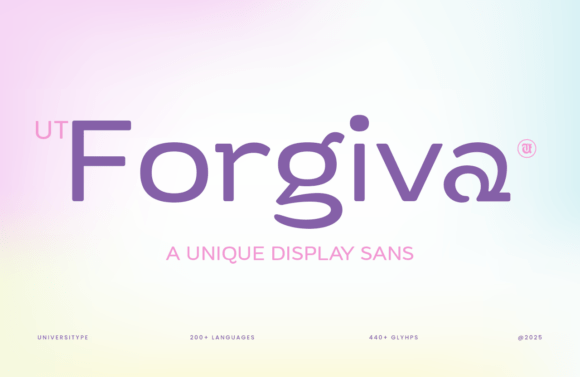 Ut Forgiva: A Modern Display Typeface for Handmade Brands