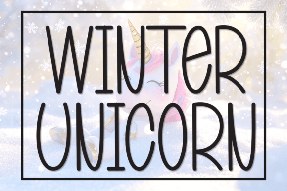 Winter Unicorn: A Whimsical Display Font for Editorial Design